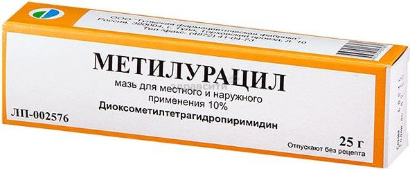 Метилурацил 10% 25г мазь Производитель: Россия Тульская Ф.Ф.